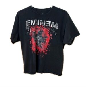 Eminem Black Tee with Red and Silver Graphic Men's XL